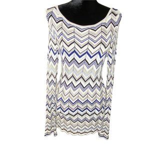 WHBM Chevron Open Back Mini Dress